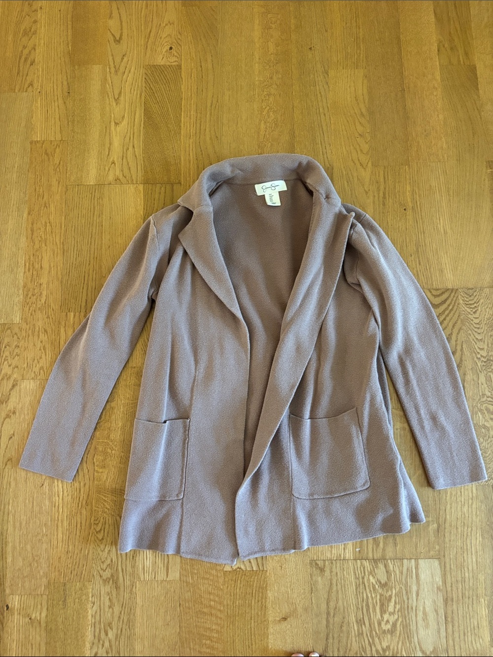 Jessica Simpson Open-Front Cardigan Jacket in beige